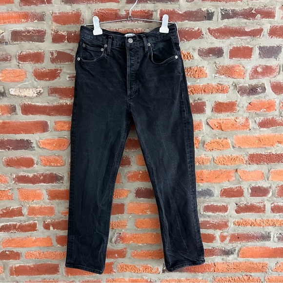 Agolde Riley High Rise Straight Cropped Jeans - Picture 11 of 11